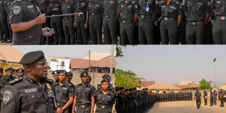CP DANTAWAYE ADDRESSES 337 NEWLY PASS OUT POLICE CONSTABLES AT THE COMMAND HEADQUARTERS, LOKOJA