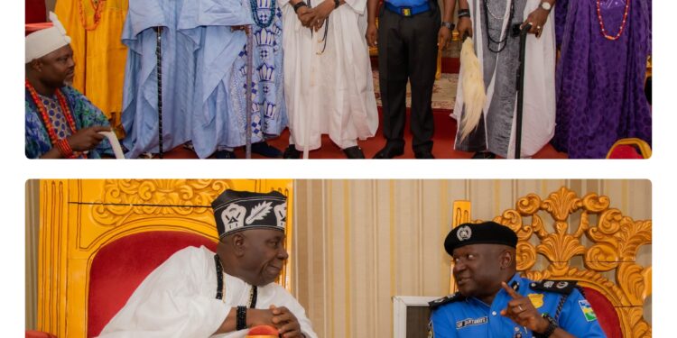 CP DANTAWAYE VISITS HIS ROYAL MAJESTY, OBARO OF KABBA, STRENGTHENS COLLABORATION IN INTELLIGENCE GATHERING, FOR EFFECTIVE POLICING IN OKUN LAND